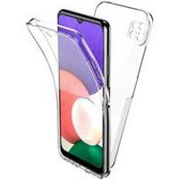 Beschermhoes Phonillico® Hoesje voor Samsung A22 5G - Volledig transparant 2 delen Voorkant Achterkant In elkaar grijpende