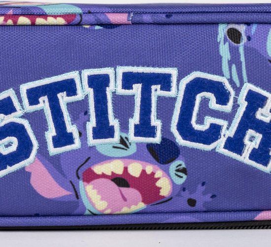 Disney Stitch Etui - Paars - Polyester - Lilo en Stitch - 20 x 9 x 5 cm