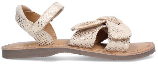 Braqeez 426117-995 Meisjes Platte Sandalen - Goud - Imitatieleer - Klittenband