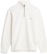 Tommy Hilfiger Essential Fleece 1/4 Zip Heren Sweater M Katoenmix Wit