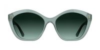 Karl Lagerfeld KL6222S Azure Cat Eye Zonnebril Vrouwen Blauw Kunststof Lenzen Grijs