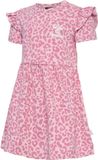 Hummel Kinderjurk Hmldream It Dress S/S Roze Panterprint Katoen Jersey Maat 62