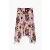 Desigual Rok olijfgroen / lila gemêleerd / pastelrood