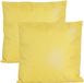 Anna's collection Coussins d'extérieur ou de jardin - 2x - jaune - 60 x 60 cm - intérieur/extérieur - coussins de siège pour banc de jardin
