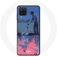 Maniacase Hoesje voor Samsung Galaxy A12 Inktvis spel Seong Gi hun nummer 456 en Cho Sang woo nummer 218
