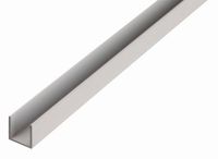 Alberts 498535 U-profiel | aluminium, naturel | 1000 x 10 x 10 mm | set van 9