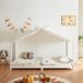 en.casa Kinderbed Brome huisbed met matras 90x200 cm wit