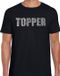 Bellatio Decorations Shoppartners Bv Glitter Topper T-shirt Zwart met Steentjes/Rhinestones voor Heren - Glitter Kleding/Foute Party Outfit XL
