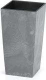 Deuba Bloempot Beton Design 91L Antraciet, 40 x 40 x 75 cm