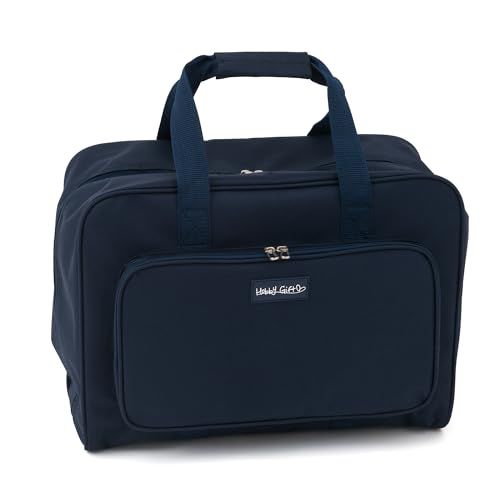 Hobby Gift Exclusieve Naaimachine Tas PVC Gevoerde Draagtas Extra Accessoires Opslag 20 x 43 x 37cm, marineblauw