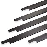 SOTECH 3 x Meubelgreep BLANKETT Slim Lengte 395 mm Zwart geborsteld Greeplijst