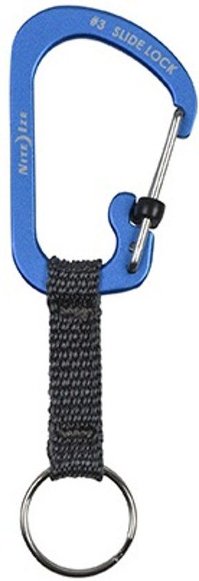 Nite Ize SlideLock Key Ring Aluminum - Blue
