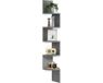 VASAGLE Étagère d'angle - Étagère murale - 5 tablettes - 126 cm - Gris