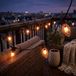 Spetebo Lichtsnoer met vlameffect, 270 cm, tuinverlichting met 10 gloeilampen, decoratief vlameffect, buiten- en binnenverlichting