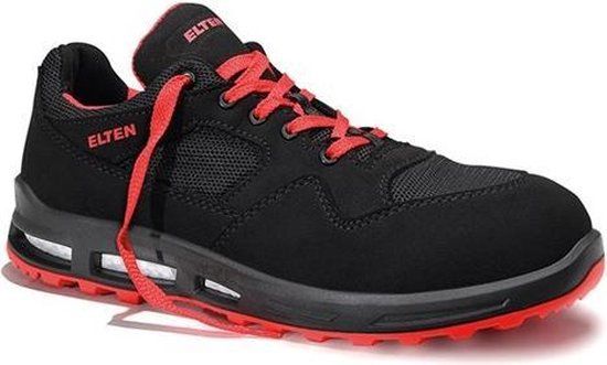ELTEN LAKERS XXT Low ESD S1P Veiligheidsschoenen - Unisex - Maat 44 - Zwart/Rood
