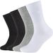 Camano Unisex Men Ca-Soft Cotton Socks 4-Pack Black Mix