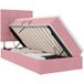 Maison Exclusive - Lit LED avec rangement et matelas, rose, 90 x 190 cm, velours