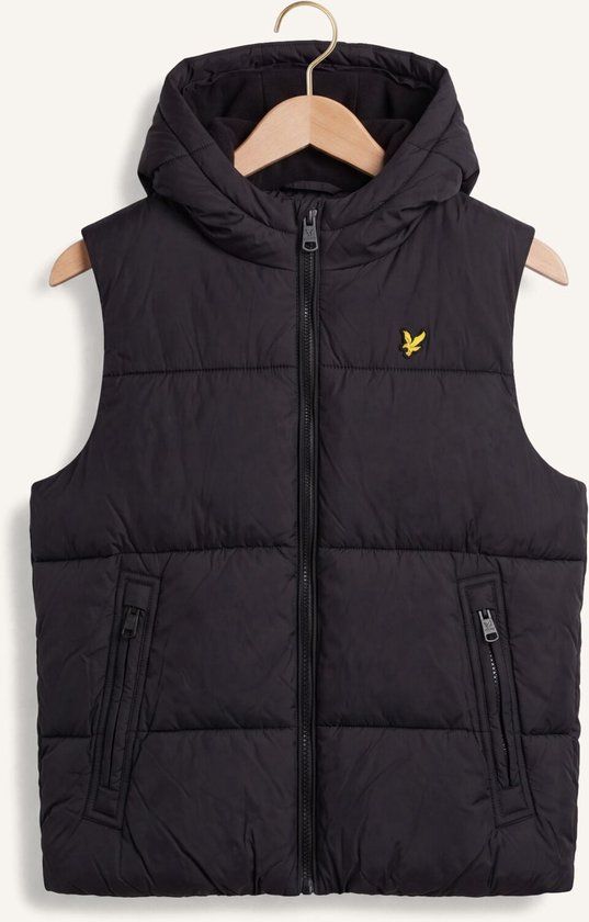 Lyle & Scott Fleece Lined Padded Gilet Jassen Jongens - Winterjas - Zwart - Maat 170/176
