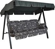 Angerer Select Schommelbank 3-zits design bamboe Vlinder grijs 210 x 145 x 160 cm Vlinder grijs