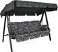 Angerer Select Schommelbank 3-zits design bamboe Vlinder grijs 210 x 145 x 160 cm Vlinder grijs