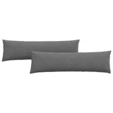 vidaXL Coussin de siège - 2 pièces - Tissu - Gris foncé - 145 x 40 cm