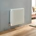 Hudson Reed Radiateur horizontal style fonte – 60 x 60 cm– Double – Blanc – Design compact moderne - Eau chaude