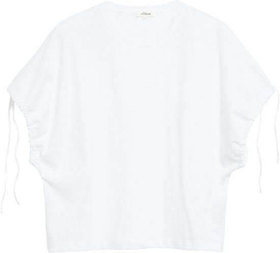 s.Oliver T-shirt met korte mouw en ronde hals voor dames, wit, maat 42