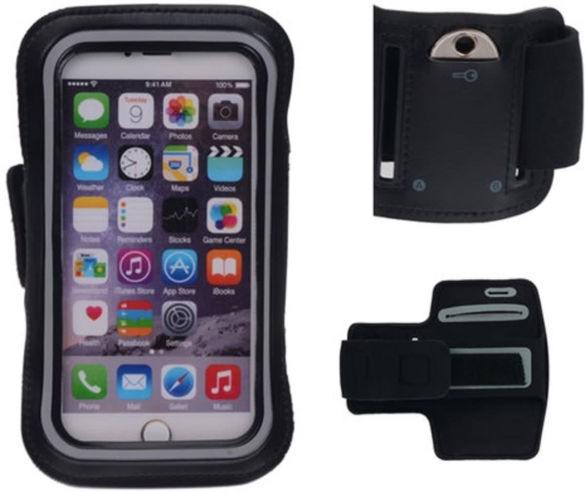 Best Cases .nl Samsung Galaxy Core Prime Universele Zwart Sport Armband Neopreen Medium