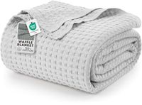 Utopia Bedding Katoenen Wafeldeken 300 GSM Zilver 228x228 cm