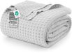 Utopia Bedding Katoenen Wafeldeken 300 GSM Zilver 228x228 cm
