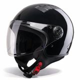 VINZ Helmets VINZ Como Scooterhelm / Motorhelm Zwart - L