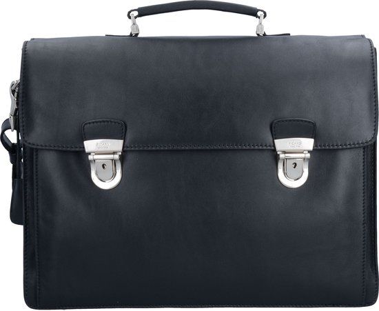 Picard Toscana aktetas leer 42 cm Laptop compartiment zwart