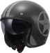 LS2 OF601 Bob II C Star glans zwart carbon grijs jet motorhelm