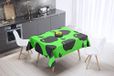 Bonamaison Tafelkleed, Anti-Mold, Sneldrogend, Waterdicht, 100% Polyester Tafellaken, Neon groene rook, 140 x 140 Cm