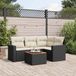 Maison Exclusive - Ensemble de meubles de jardin 5 pièces avec canapé et coussins, noir, en polyrotin