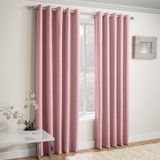 Enhanced Living Vogue Blush Roze 90 x 90 inch (229 x 229 cm) Oogjes Thermische Geluidsonderdrukkende Dim Out Gordijnen voor Slaapkamer en Woonkamer