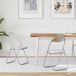 vidaXL Inklapbare stoel 2 st Kunstleer Wit en Grijs 48 x 43,5 x 81 cm