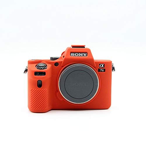 Zakao Sony Zakao Alpha A7ii Case, Zachte Siliconen Tas Lichtgewicht Slanke Huid Rubber Beschermende Digitale Camera Case Cover voor Sony Alpha A7ii A7R2 A7Rii A7sii (rood)