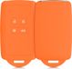 kwmobile housse de clé de voiture pour Renault 4 boutons Smartkey (Keyless Go) - Housse en silicone fruité orange - Coque de clé