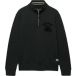Superdry Tonal Half Zip Sweatshirt - Washed Black