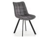 Chaise contemporaine en velours de polyester gris foncé
