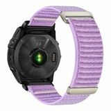 By Qubix Qubix Nylon Sport Loop bandje - Paars - 22mm Quickfit - Geschikt voor Garmin Tactix 8 - 47mm