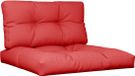vidaXL Coussin de palette - 2 pièces - Tissu - Rouge