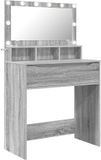 vidaXL Kaptafel Grijs Sonoma 80 x 39,5 x 135 cm