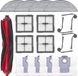 VERCO pièces de rechange pour Roborock Q10 S5 + Q10V Plus, set de 17 pièces : accessoires, brosses, filtres, sacs