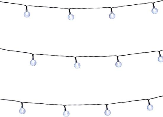 Grundig Solar Powered String Lights - 9m, 50 LEDs, Warm White, Black