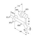 Kludi Bozz Wastafelkraan - 180mm - Mat Zwart