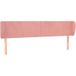 Tête de lit rose 163x23x78/88 cm velours
