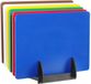 HENDI HACCP-snijplanken met standaard, glad, 6 verschillende kleuren, 6 stuks, 450 x 300 x 10 mm, polyethyleen, polypropyleen, 6 stuks
