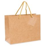 García de Pou 801.57 Boutique zak met koordgreep, 40 + 15 x 32 cm, bruin